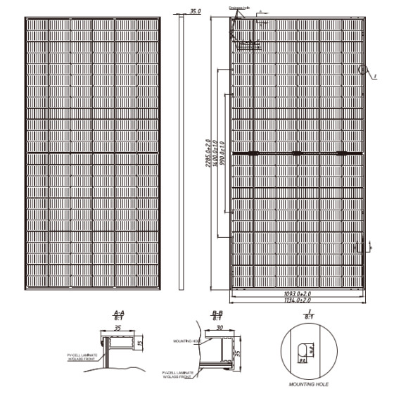 1 Pallet / 31 Solar Panels - Bluesun 685 Watt Bifacial PERC* Solar ...